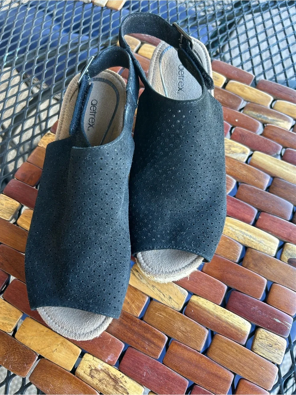 Aetrex Espadrille Wedge Sandals, size 7, EUR 37 NEW - Picture 9 of 13